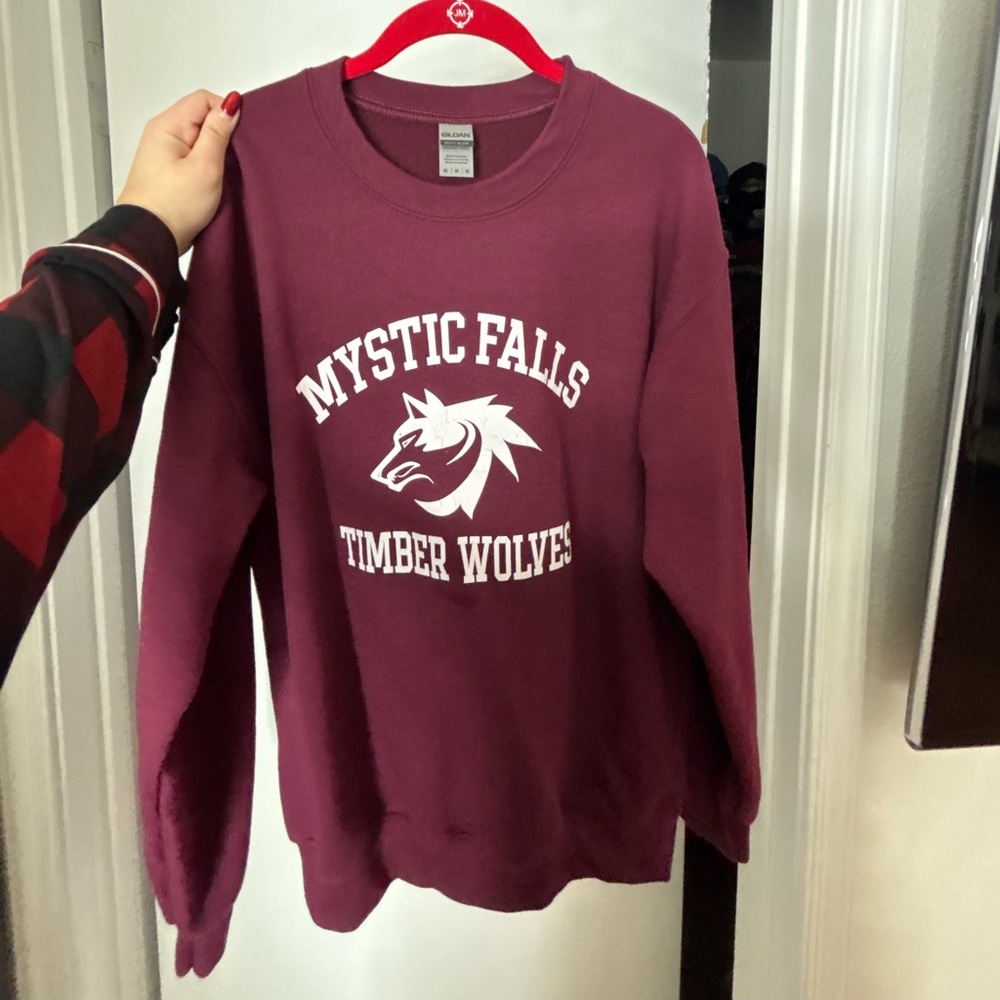 True vampire diaries team Stefan Salvatore crew neck